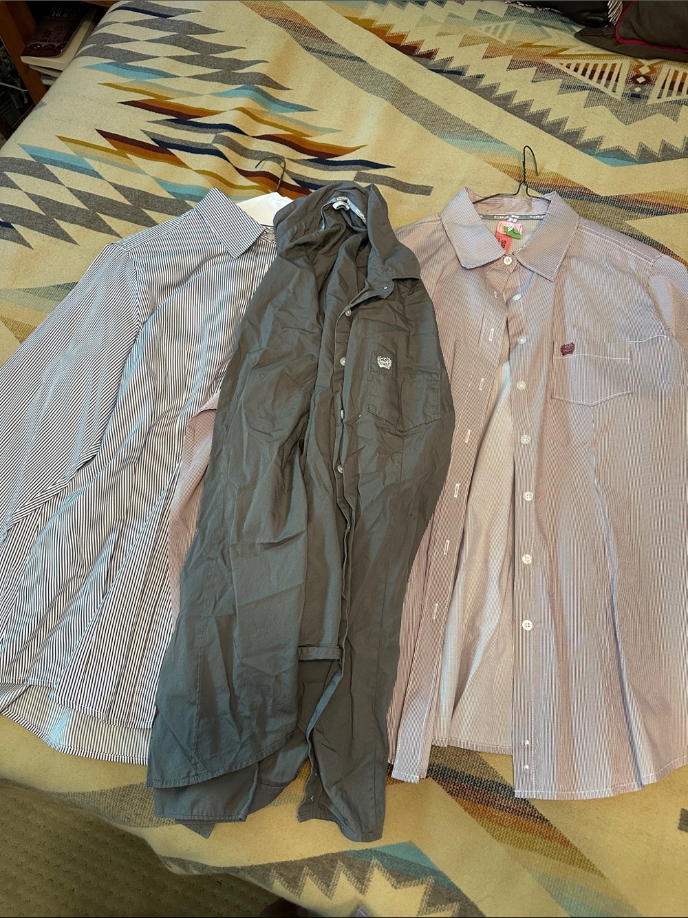 3 Ladies Cinch shirts- like new